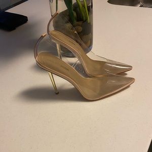 Clear high heels